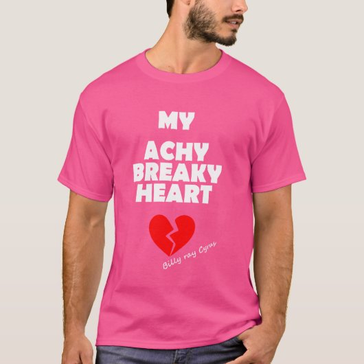 マイAchy Breakyハートラブブレイクアップ男性へ女性 Tシャツ (正面)