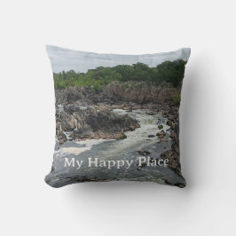 マイHappyPlaceテキスト+あなたの写真テンプレート クッション