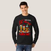 マイXマパジャマシャツクリスマスサンタ・トナカイ小妖精や小人ビール Tシャツ (正面フル)