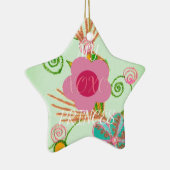 マイXOXOリトルプリンセスフローラアートプリントデザイン セラミックオーナメント (右)