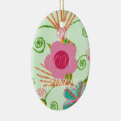 マイXOXOリトルプリンセスフローラアートプリントデザイン セラミックオーナメント (右)