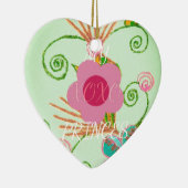 マイXOXOリトルプリンセスフローラアートプリントデザイン セラミックオーナメント (右)