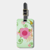マイXOXOリトルプリンセスフローラアートプリントデザイン ラゲッジタグ (正面縦)