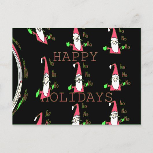 マウすてきスサンタ：おもしろい休日イラストレーション。 シーズンポストカード (正面)