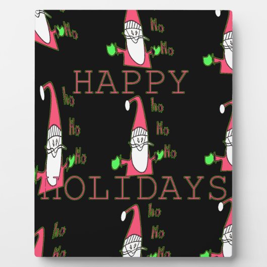 マウすてきスサンタ:おもしろい休日イラストレーション。 フォトプラーク (正面)