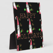 マウすてきスサンタ:おもしろい休日イラストレーション。 フォトプラーク (側面)