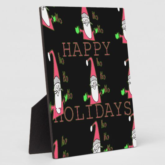 マウすてきスサンタ：おもしろい休日イラストレーション。 フォトプラーク (側面)