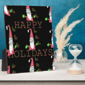 マウすてきスサンタ:おもしろい休日イラストレーション。 フォトプラーク (側面)