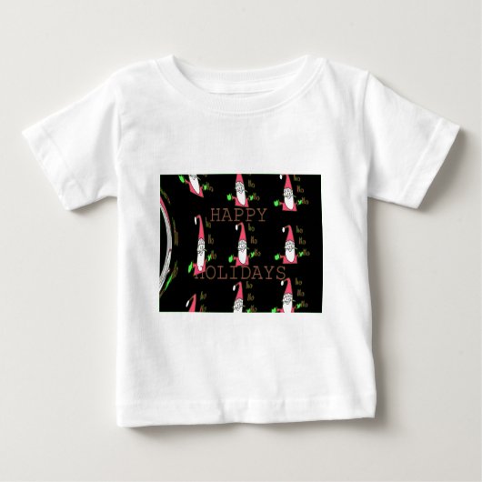 マウすてきスサンタ：おもしろい休日イラストレーション。 ベビーTシャツ (正面)