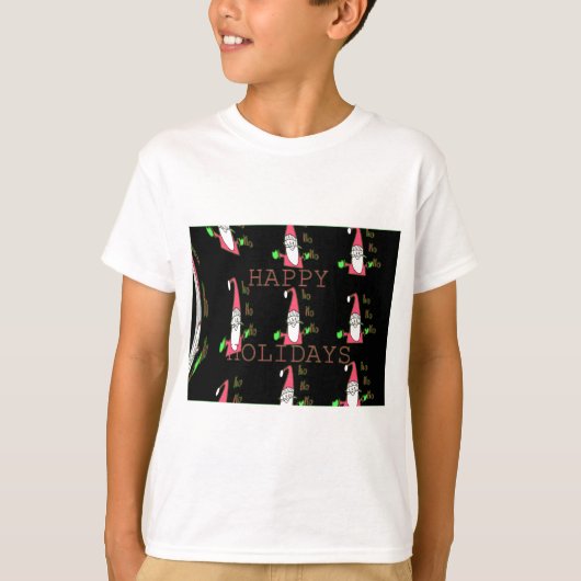 マウすてきスサンタ:おもしろい休日イラストレーション。 Tシャツ (正面)