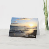 マウイかわいらしビーチサンセット誕生日 カード (正面)