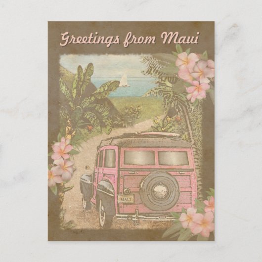 マウイさんからの挨拶 ポストカード (正面)