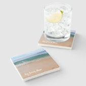 マウイのコースターの美しく大きいビーチ ストーンコースター (横)