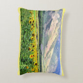 マウイのヒマワリのアクセントの枕 アクセントクッション (裏面(縦))