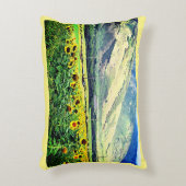 マウイのヒマワリのアクセントの枕 アクセントクッション (正面(垂直))