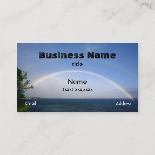 マウイの二重虹カード 名刺 (正面)