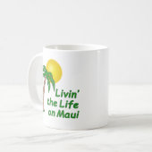 マウイの人生を生きる コーヒーマグカップ (正面左)