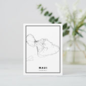 マウイの地図 ポストカード (スタンド正面)