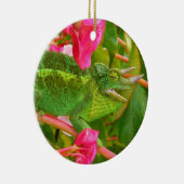 マウイの島ハワイの野生のジャクソンのカメレオン セラミックオーナメント (右)