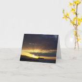 マウイの日没 カード (黄色い花)