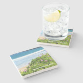 マウイの沿岸道の紫色によってはコースターが開花します ストーンコースター (横)