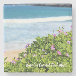 マウイの沿岸道の紫色によってはコースターが開花します ストーンコースター