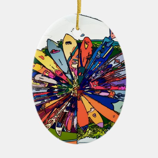 マウイの波 セラミックオーナメント (正面)