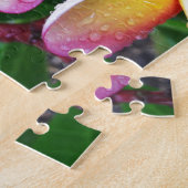 マウイの熱帯プルメリアの花 ジグソーパズル (側面)