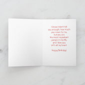 マウイの熱帯赤いアンスリウム属、誕生日 カード (内部)