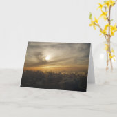 マウイの空からの日没 カード (黄色い花)