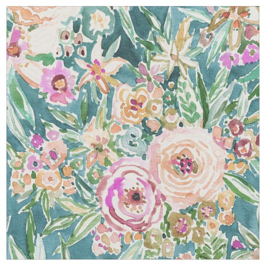 マウイの考え方の熱帯ハワイのカラフルな花柄 ファブリック (クローズアップ)