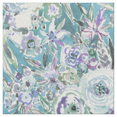 マウイの考え方の秘法の水 + 紫色の花柄 ファブリック (クローズアップ)