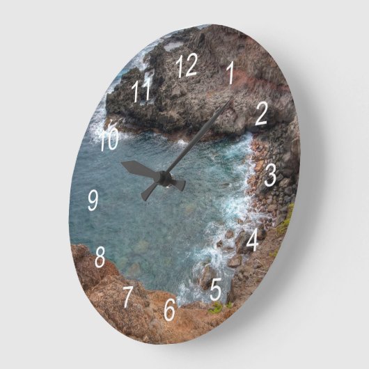 マウイの色 ラージ壁時計 (傾斜)