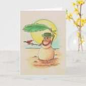 マウイの雪だるま カード (黄色い花)