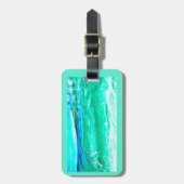 マウイの青か緑の波Thunder_Cove ラゲッジタグ (正面縦)