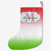 マウイカリキマカプンハワイアンクリスマスパイナップル スモールクリスマスストッキング (裏面)