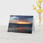 マウイサンセットグリーティングカード カード (黄色い花)