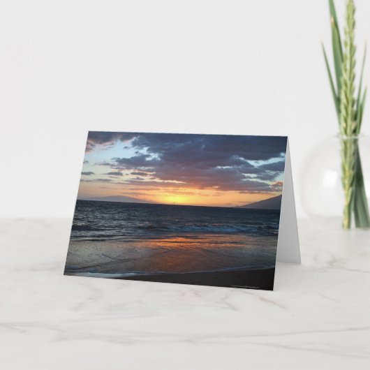 マウイサンセットグリーティングカード カード (正面)