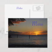 マウイサンセットポストカード ポストカード (正面/裏面)