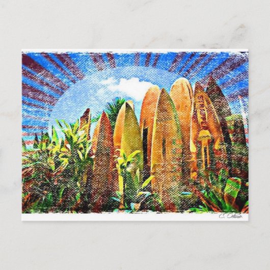 マウイサーフボードフェンス ポストカード (正面)