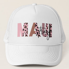 マウイストロングパステルピンククーガーパターントラック帽 キャップ