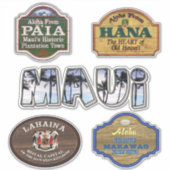 マウイタウンシンボルや象徴シール シール (正面)