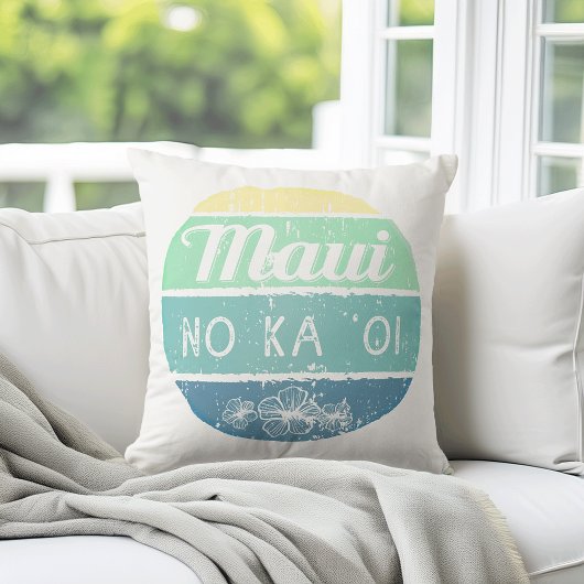 マウイノカオイヴィンテージタイポグラフィ クッション