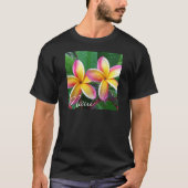 マウイハワイのプルメリアの花 Tシャツ (正面)