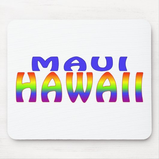 マウイハワイのレインボーワードmosepad マウスパッド (正面)