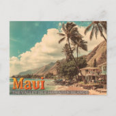 マウイハワイアンアイランドヴィンテージ旅行ポストカード シーズンポストカード (正面)