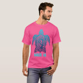 マウイハワイウミガメハワイアンサーファーダイビング Tシャツ (正面フル)