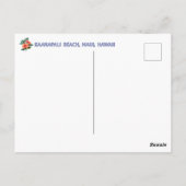 マウイハワイカアナパリビーチヴィンテージレトロはがき ポストカード (裏面)