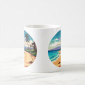マウイハワイカアナパリビーチヴィンテージレトロ コーヒーマグカップ (中央)