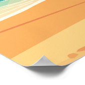 マウイハワイカアナパリビーチヴィンテージレトロ ポスター (角)